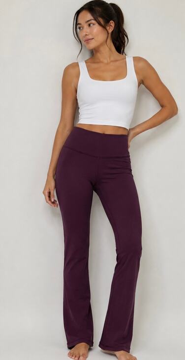Athleta Pants - Athleta Elation Straight Leg Pant Plum Purple Yoga Pants Size Large NWT